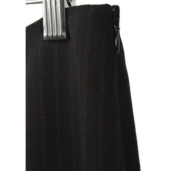ESCADA Black with Red Pinstripe Wool Dress Pants Women's Size 42/12 - Picture 3 of 3